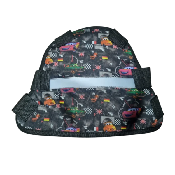 Chaleco Seguridad Niños Bebé Arnés Moto Estampado - CARS-NEGRO