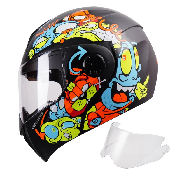 Casco Abatible ICH 3110 Loco Toons+VISOR Adicional Gratis