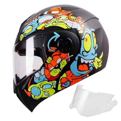 Casco Abatible ICH 3110 Loco Toons+VISOR Adicional Gratis