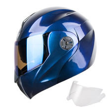Casco Abatible ICH 3110 Solid Camaleón Azul+VISOR Adicional - Gratis