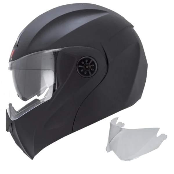 Casco Abatible ICH 3110 Solid Negro +VISOR Adicional Gratis