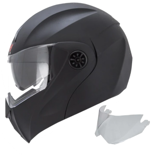 Casco Abatible ICH 3110 Solid Negro +VISOR Adicional Gratis