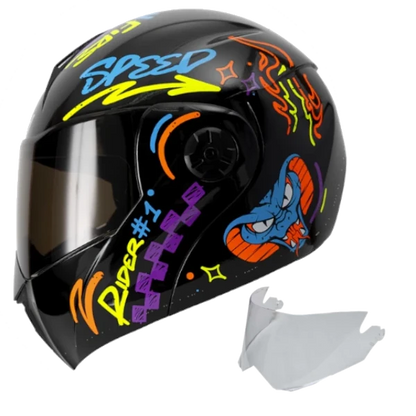 Casco Abatible ICH 3110 No Fear+VISOR Adicional Gratis