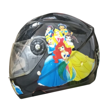 Casco Integral Krm Kids Princesas Negro Brillo Talla unica