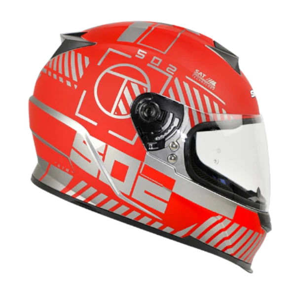 Casco Integral SHAFT 502 Crossline Rojo Mate Talla L