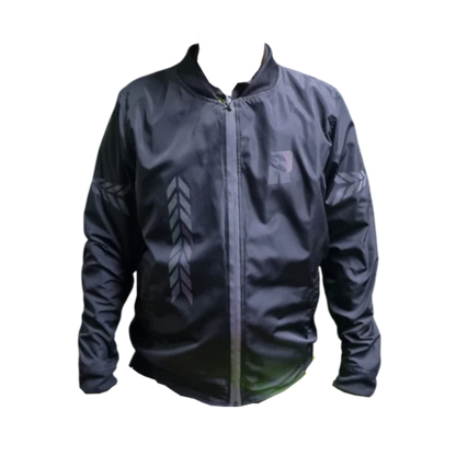 Chaqueta con Logo Reflectivo Cuello Deportivo