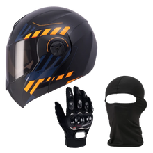 Combo Casco Abatible ICH 3110 Cicu + Guante motoshoper dedo largo + Balaclava