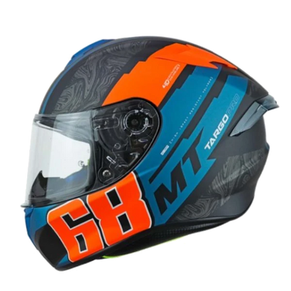 Casco Integral Mt Targo Pro Welcome Fluor Naranja