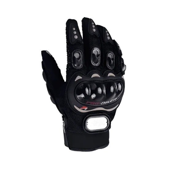 Guante Pro Biker Dedo Largo MCS01 Con Protección Negro