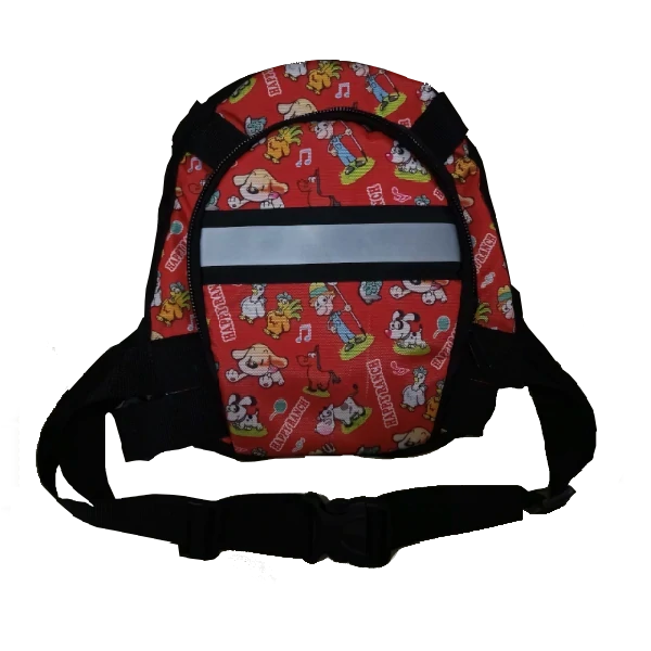 Chaleco Seguridad Niño Bebé Arnés Moto Con Morral - Rojo