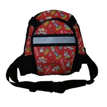 Chaleco Seguridad Niño Bebé Arnés Moto Con Morral - Rojo