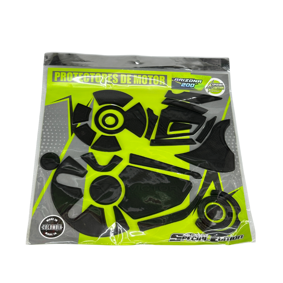 Protector de motor para moto Arizona 200 negra