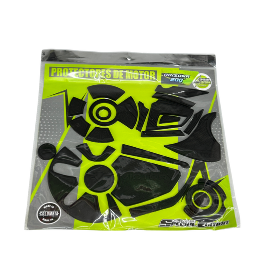 Protector de motor para moto Arizona 200 negra