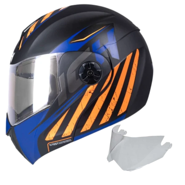 CASCO ABATIBLE ICH 3110 TAPERED NARANJA BV + VISOR