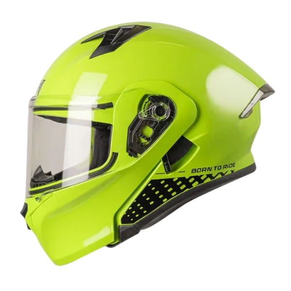 Casco Abatible ICH 3120 Solid Verde Policia El Reten Del Casco