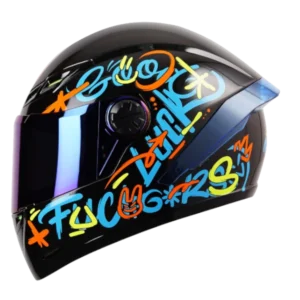 Casco ICH INT Type color azul BV para motociclista