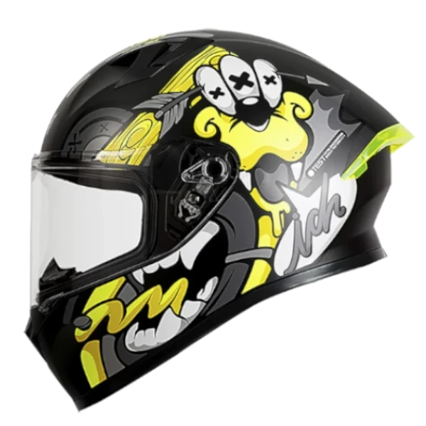 Casco Integral ICH 503 Cash amarillo bv Casco Integral ICH 503 Cash amarillo brillante con doble visera y diseño moderno