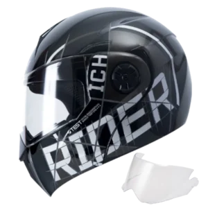 Casco abatible ICH 3110 Sketch con diseño gráfico tipo ilustración y visor transparente – modelo original certificado DOT, incluye visor adicional gratis.