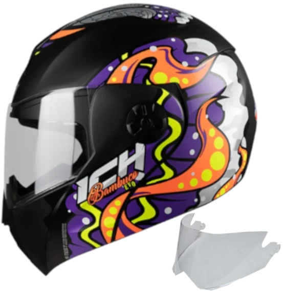 CASCO ABI ICH 3110 BAMBUCO NARANJA + VISOR BV