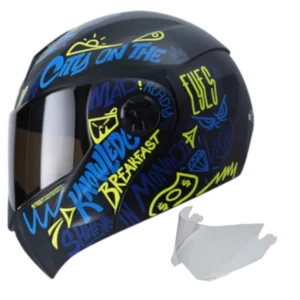 CASCO ICH 3110 MESSAGE AZUL +VISOR BV