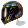 CASCO ICH 3110 NO FEAR NEGRO AZUL + VISOR BV CASCO ICH 3110 NO FEAR NEGRO AZUL + VISOR BV