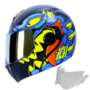CASCO ICH3110 ABATIBLE GRUKO AZUL+ VISOR -BV