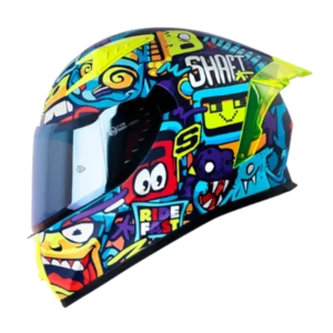 CASCO INTEGRAL SHAFT 526 EVO RISE UP AZUL AMARILLO