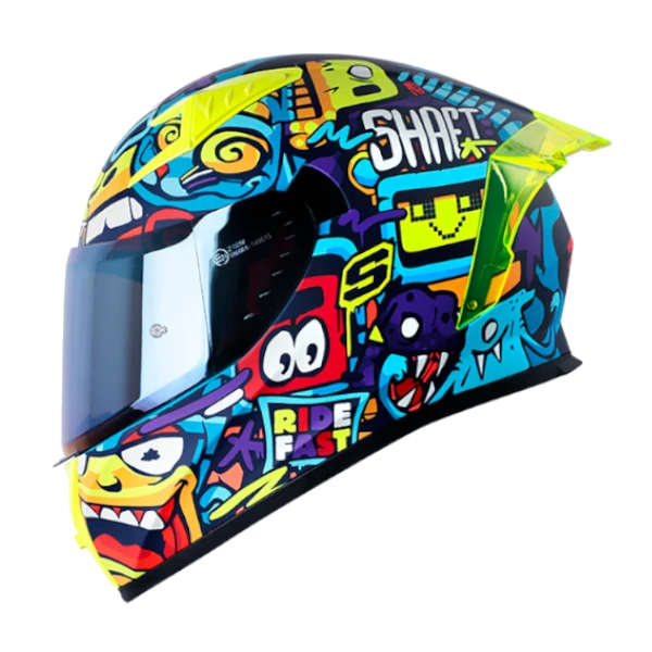 CASCO INTEGRAL SHAFT 526 EVO RISE UP AZUL AMARILLO