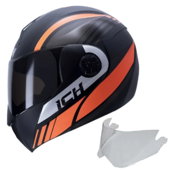 CASCO ABA ICH 3110 BLITZ NARANJA+ VISOR B