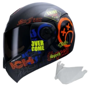 CASCO ICH 3110 ABATIBLE RANDOM NARANJA + VISOR BV