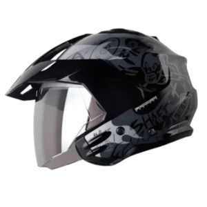 CASCO-ABIERTO-SHAFT-227-GHOSTRIDER-NEGRO-GRIS