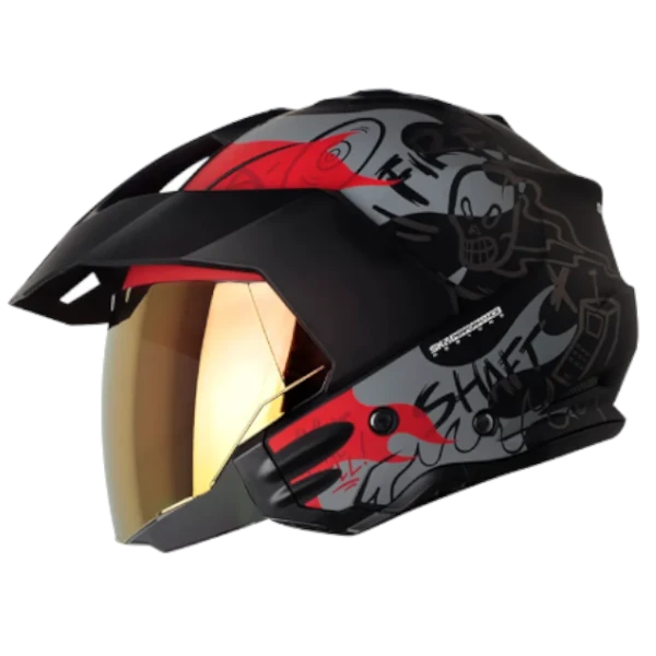 CASCO-ABIERTO-SHAFT-227-GHOSTRIDER-NEGRO-ROJO