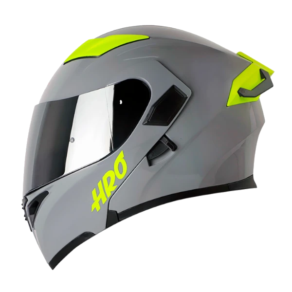 CASCO ABATIBLE HRO 3400 SOLID GRIS AMARILLO