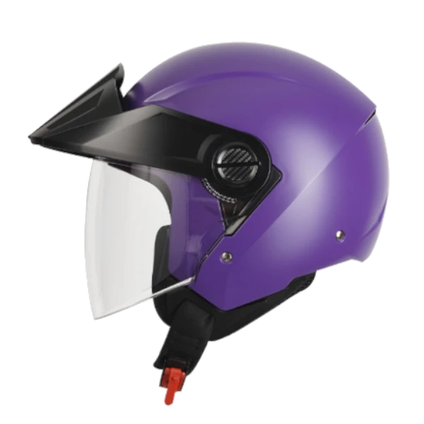 Casco abierto ICH 102 Solid color morado BV para motociclista cómodo y seguro