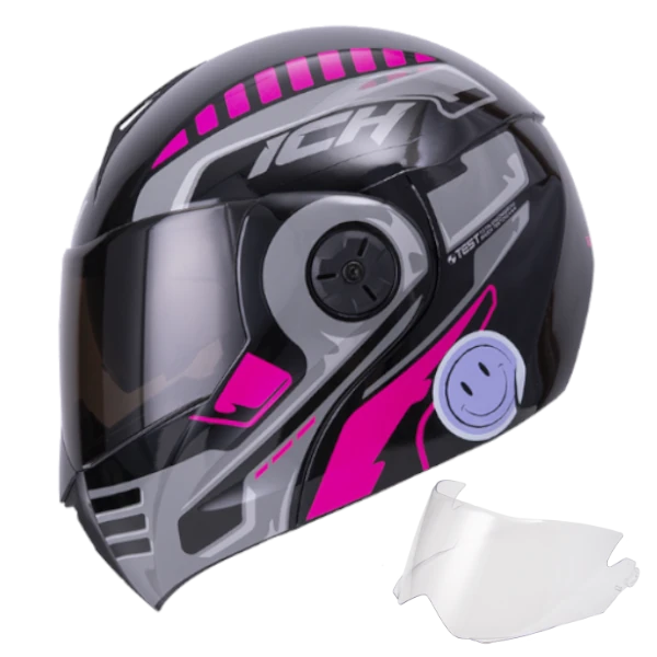 CASCO ABATIBLE ICH 3110 ROBOTOO FUCSIA GRIS BV