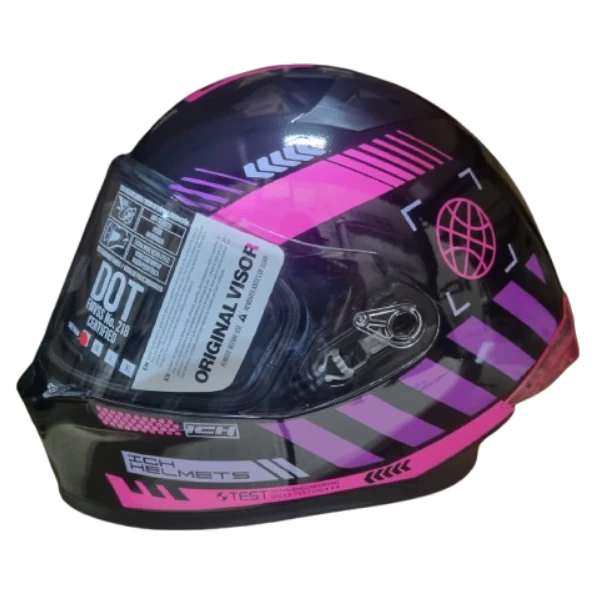 CASCO INTEGRAL ICH 501 CIBERPUNK FUCSIA