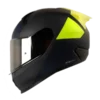 CASCO INTEGRAL SHAFT 560 EVO BLOCK GRIS AMARILLO BV Casco integral Shaft 560 EVO BLOCK en gris y amarillo, diseño deportivo con acabados aerodinámicos y visera de alta visión para motociclistas.