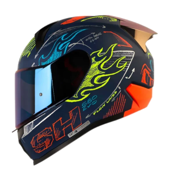 CASCO INTEGRAL SHAFT 560 EVO SKETCH AMARILLOAZUL