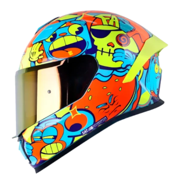 CASCO INTEGRAL SHAFT PRO 559 DIMON AZUL NARANJA