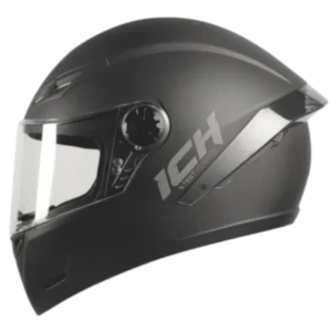 Casco Integral ICH 501 SP Solid negro con doble visera y diseño minimalista