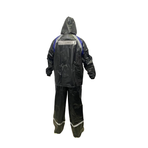 conjunto impermeable siliconado negro azul