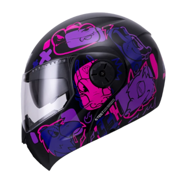 CASCO ABATIBLE ICH 3110S KIDS WILD SOUL MORADO BV