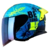 CASCO ABIERTO SHAFT 240 DV FRANZ AMARILLO AZUL BV Casco abierto Shaft 240 DV Franz amarillo azul para motociclista diseño deportivo y seguro