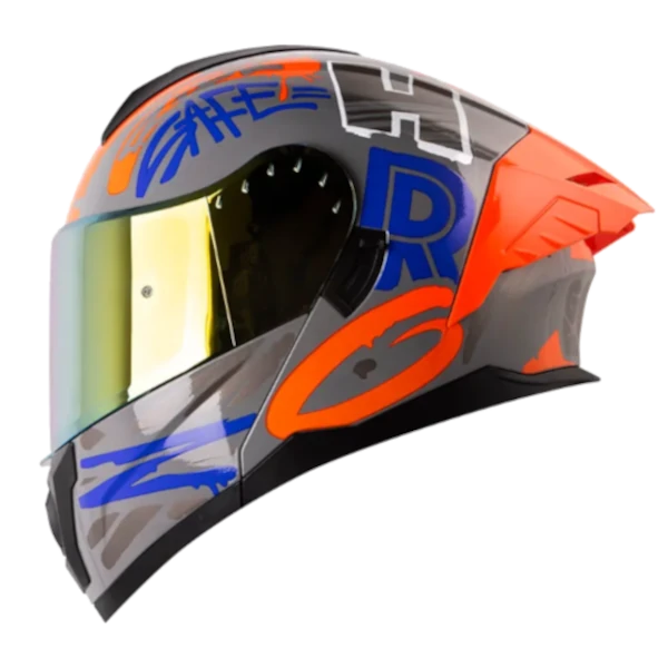 CASCO ABATIBLE HRO 3480 DV EVO TAGS AZUL NARANJA BV