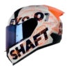 CASCO INTEGRAL SHAFT 560 EVO NOTES GRIS NARNAJA BV Casco integral Shaft 560 EVO NOTES en gris y naranja, diseño deportivo con gráficos modernos y visera de alta visión, modelo BV para motociclistas.