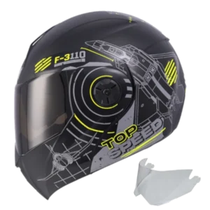 CASCO ABATIBLE ICH 3110 AIR FORZA AMARILLO + VISOR BV