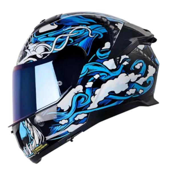 CASCO INTEGRAL LS2 808 STREAM 2 DRAGONTIGER AZUL BV