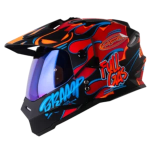 CASCO MULTIPROPOSITO HRO 330 DV STAY WILD ROJO AZUL BV