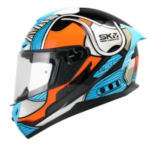 CASCO INTEGRAL SHAFT 542 SNEAKERHEAD BLANCO NARANJA AZUL PROMO BV