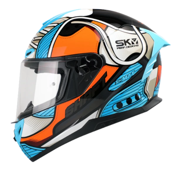 CASCO INTEGRAL SHAFT 542 SNEAKERHEAD BLANCO NARANJA AZUL PROMO BV